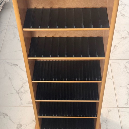 Wooden CD and DVD storage shelf like new