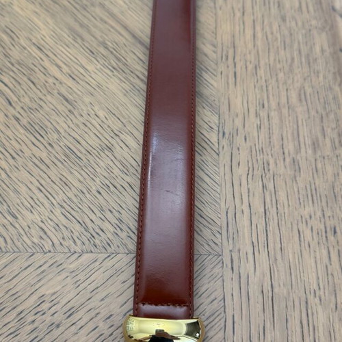 Leather belt used with gold details Genny made in Italy