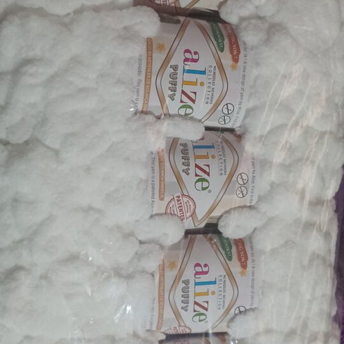 Alize Puffy White Yarn new