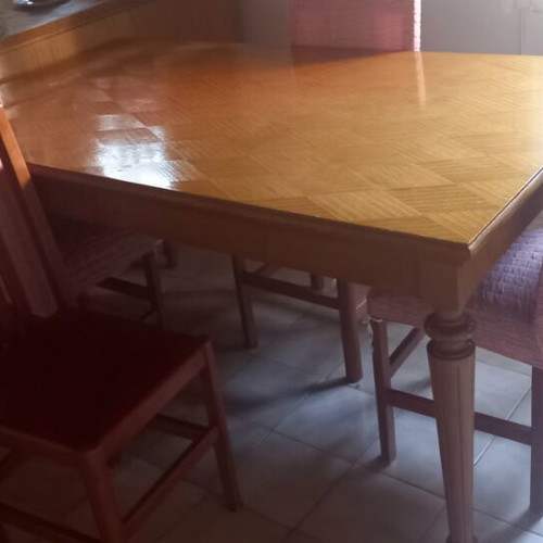 Handmade dining set with 4 chairs