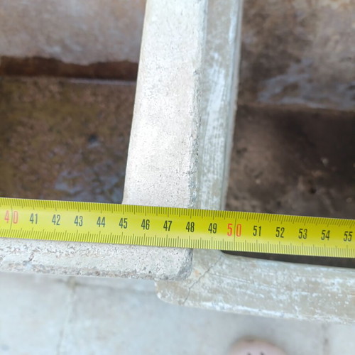 Large garden pots used, set of 6, cement with feet