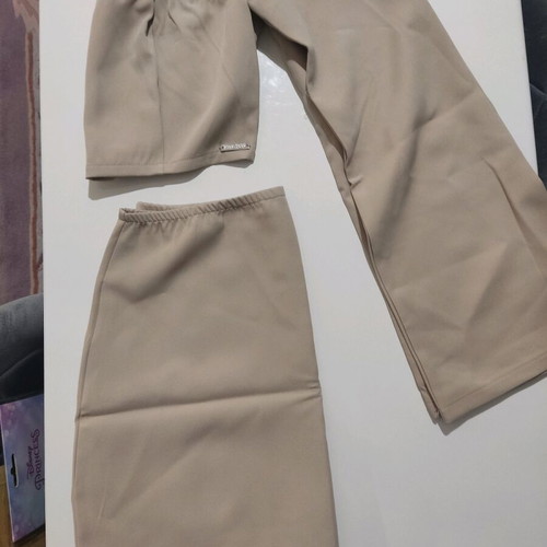 Bubblegun beige top with sleeves and skirt set new size M