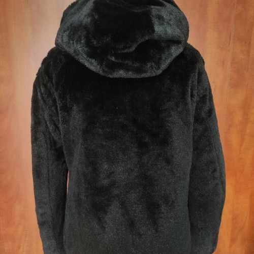 Women's reversible 2-in-1 jacket with warm fur and puffer like new, black