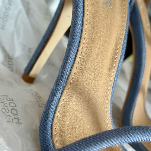 Denim Hidden Fashion Heels size 36 new, blue sandals platforms