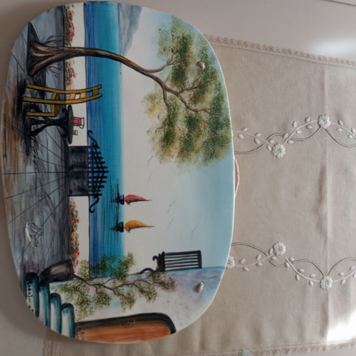 Ceramic wall decor with seaside theme like new