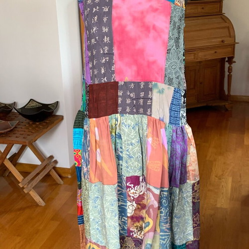 Vintage summer patchwork dress new one size