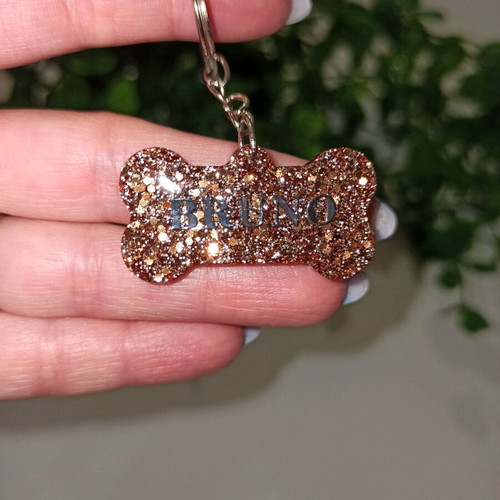 Handmade pet name tag new made of resin