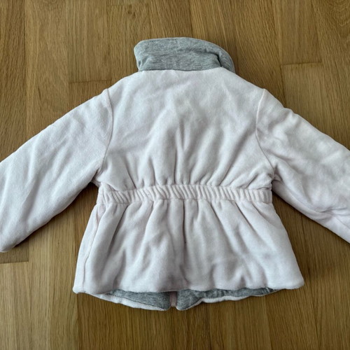 Matou France baby jacket 9-12 months like new, pink with grey details