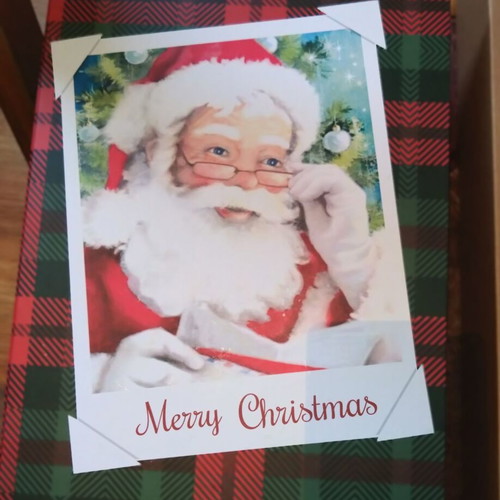 Aluminum Christmas box book type new, festive motif