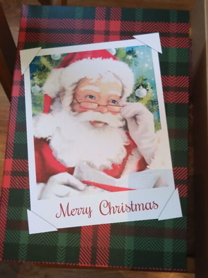 Aluminum Christmas box book type new, festive motif