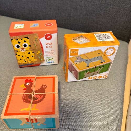 Wooden puzzles like new, set of 2 pieces
