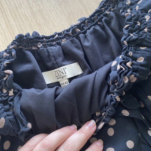 Zini black polka dot skirt