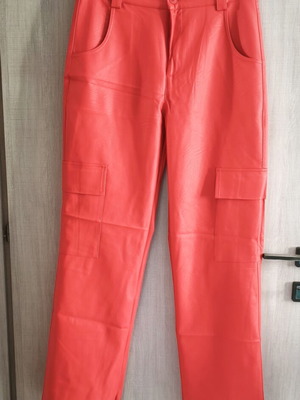 Vassia Kostara Delia Faux Leather Cargo Pants