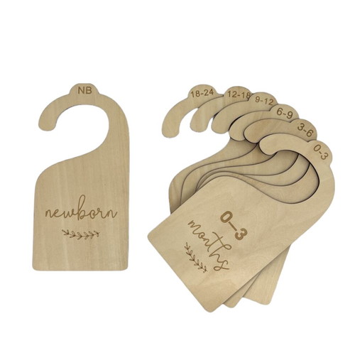 Wooden baby closet divider hangers new