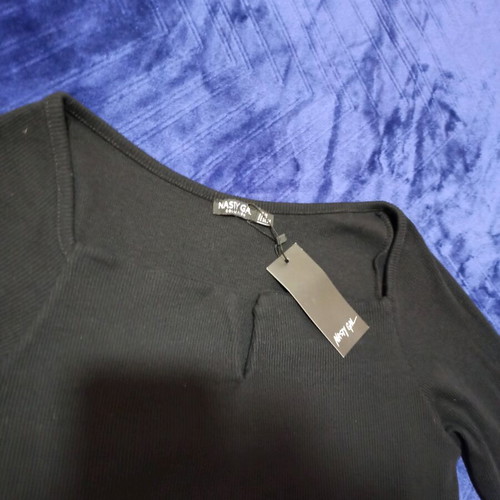 Nasty Gal cotton top new, black, sizes L and XL