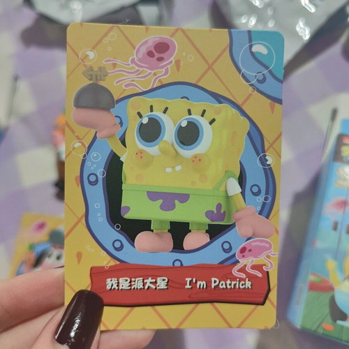 Popmart SpongeBob and Patrick set brand new with figures and cards