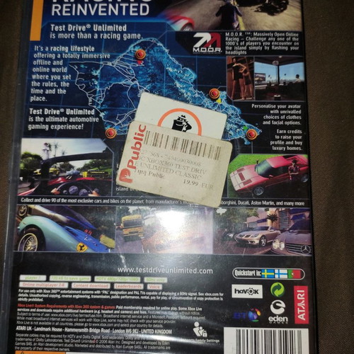 Test Drive Unlimited Xbox 360 sealed new