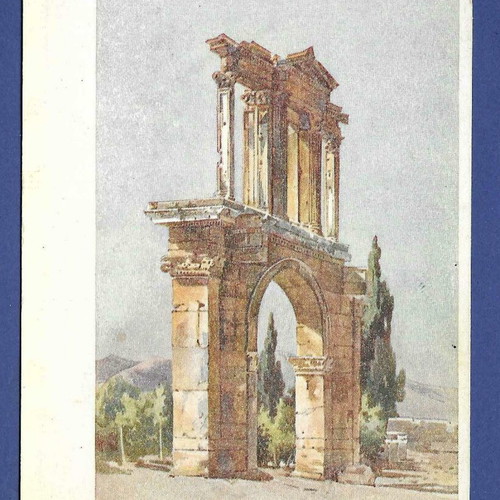 Postcard Athens Hadrian's Gate used
