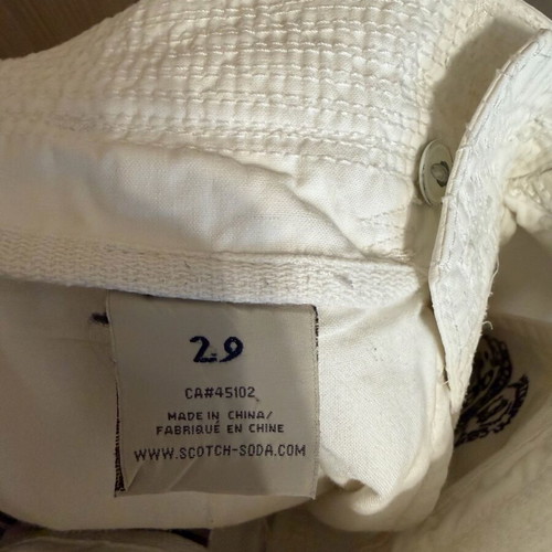 Scotch & Soda white cargo shorts used, size 29