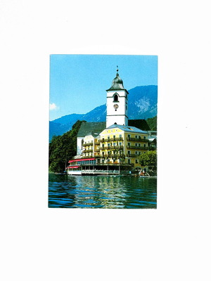 Vintage St. Wolfgang Postcard Hotel Weisses Rössl and Wallfahrtskirche