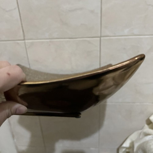 Decorative metal bowl used