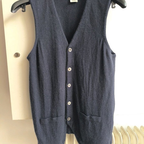 Wool vest size M used, dark blue