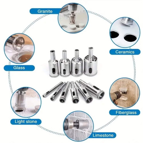 Hole saw set 15 pieces new with diamond coating