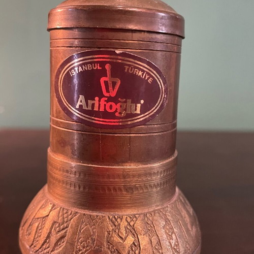 Turkish brass spice grinder like new
