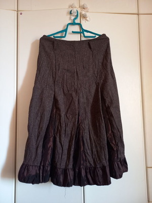 Brown maxi long skirt like new, size S