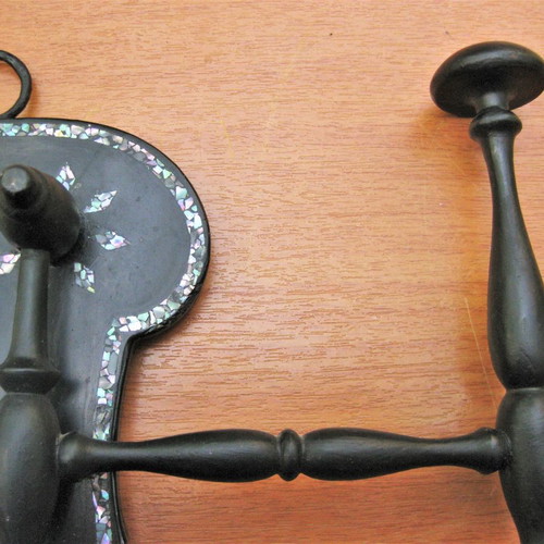Mirror hanger used, handmade wooden with mother-of-pearl inlay