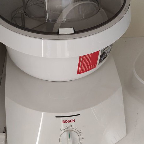 Bosch 7000 Electric Kitchen Machine used with accessories