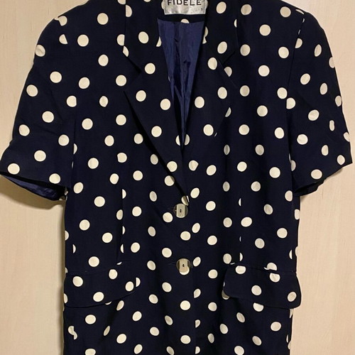 Fidele Blue Polka Dot Jacket Like New, Size L