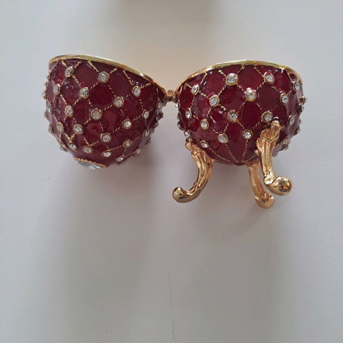 Faberge egg new, opened, height 9cm