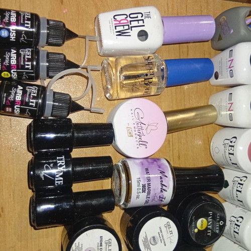 Gel Nail Polish Lot of 91 Items with Unique Colors and Effects