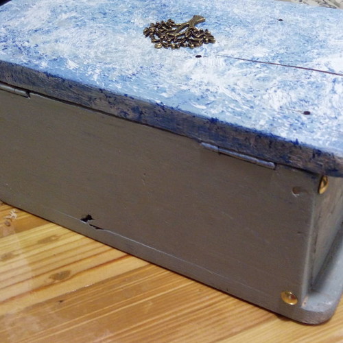 Handmade small furniture chests with varnish and decoration