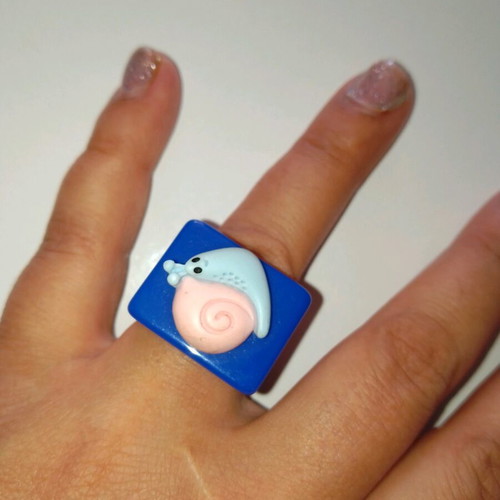 Women's ring used, blue, in very good condition