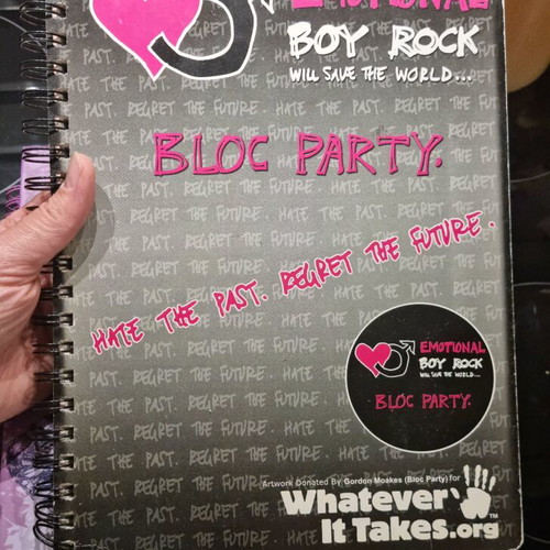 Set of 5 A4 Notebooks Hanna Montana and Bloc Party like new