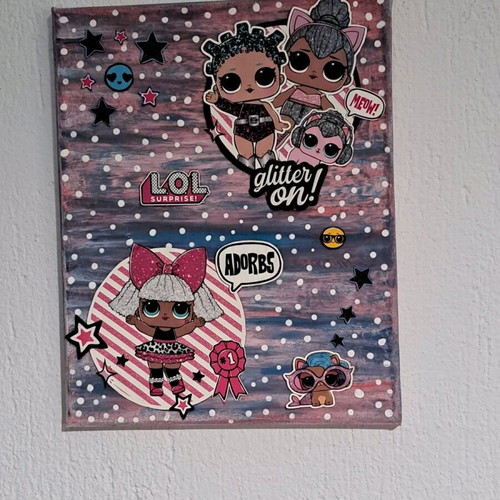 Children's painting board new, handmade frame 30×24