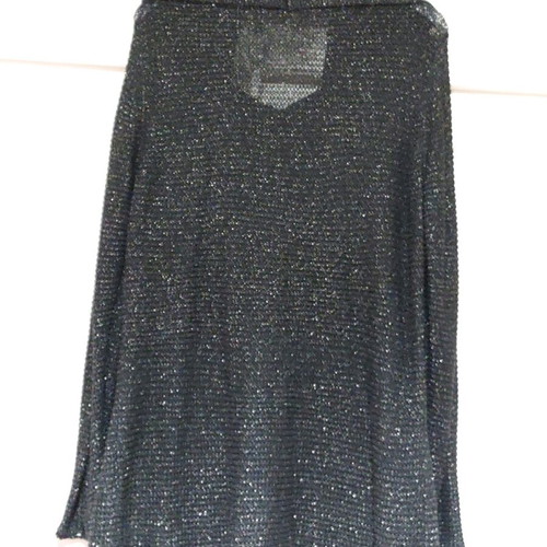 Black blouse with silver thread like new, size L