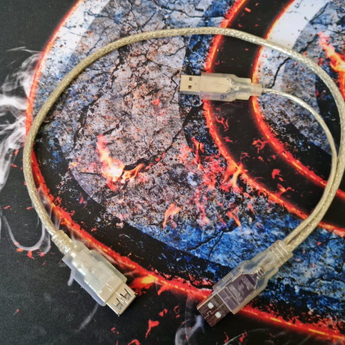 USB cable used with 2 male and 1 female connectors