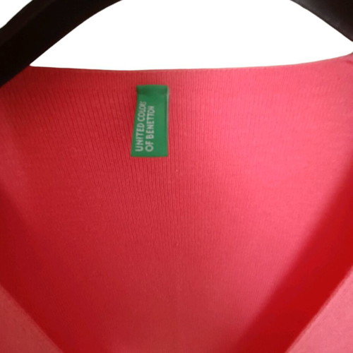 Benetton spring blouse new, cotton, coral color