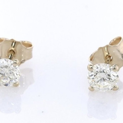 Earrings 14K gold with natural diamonds 1.02 carats new