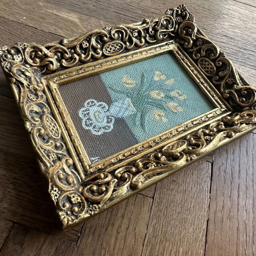 Small painting with frame like new, vintage, retro