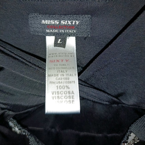 Vintage Miss Sixty black top/mini dress new, Y2K style