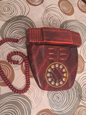 Τηλέφωνο Telemax Memory Phone vintage με εφέ μάρμαρο ενσύρματο