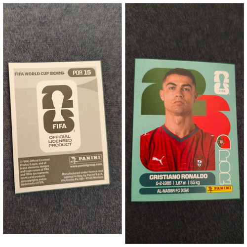 Panini World Cup Cristiano Ronaldo Portugal sticker 15 WC