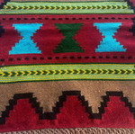 Handmade wool embroidered rug new, woven on loom