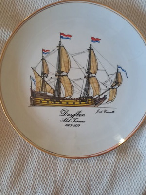 Fürstenberg Germany ship plates set of 2, vintage, like new