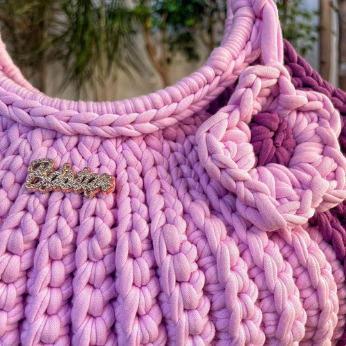 Handmade bag “Lila Oneiro” new, pink and purple