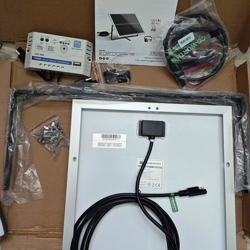 Monocrystalline Solar Panel Kit 25W 12V with Controller and Mounting